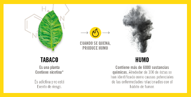 HAY UNA DIFERENCIA ENTRE TABACO, HUMO Y NICOTINA